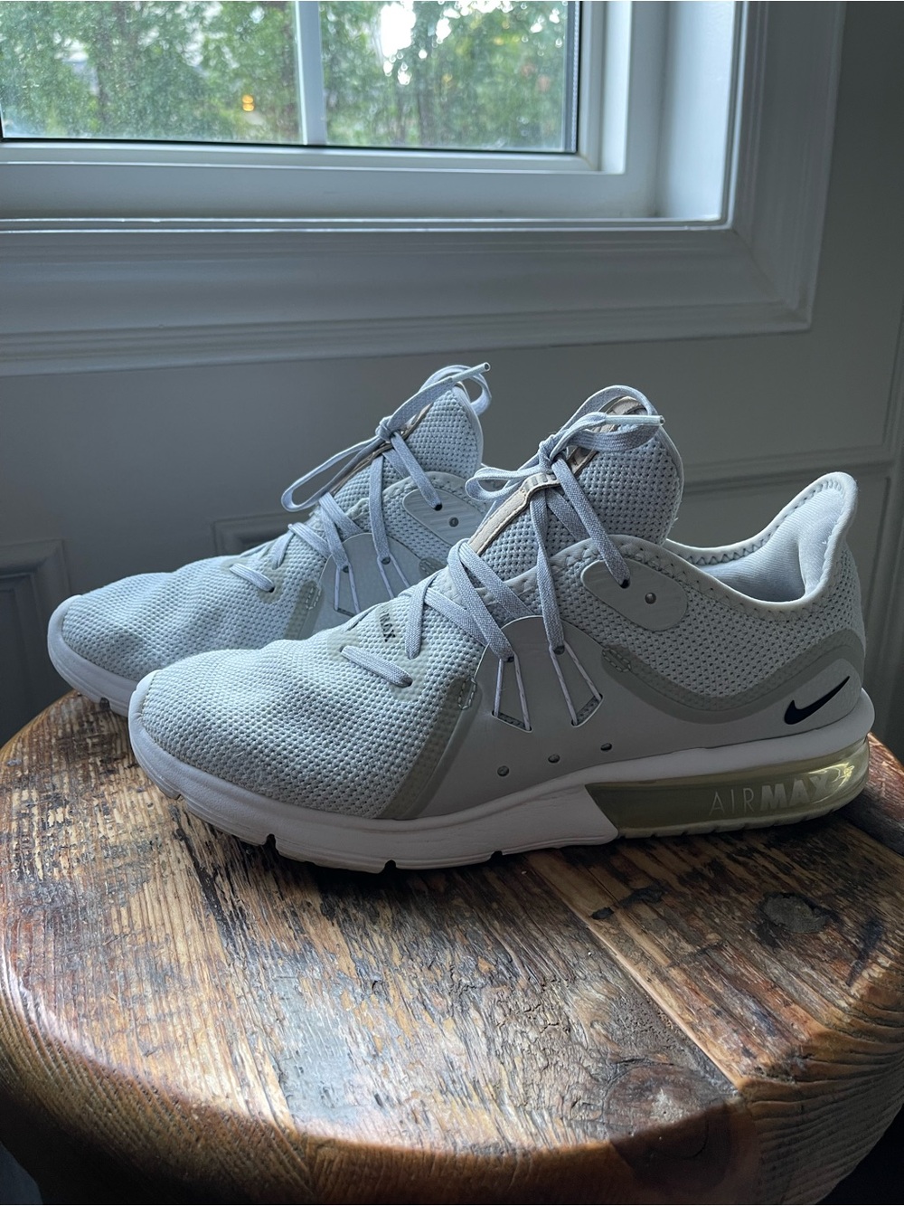 NIKE AIR MAX SEQUENT 3 Women’s Grey-White Leisure Sneakers US 9